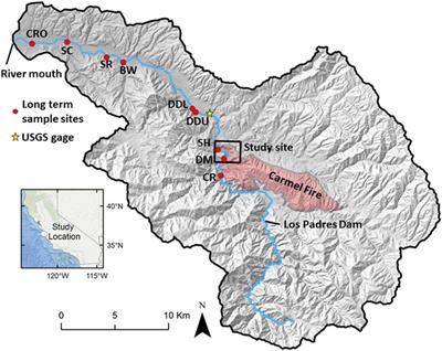Influence of a Post-dam Sediment Pulse and Post-fire Debris Flows on Steelhead Spawning Gravel in the Carmel River, California